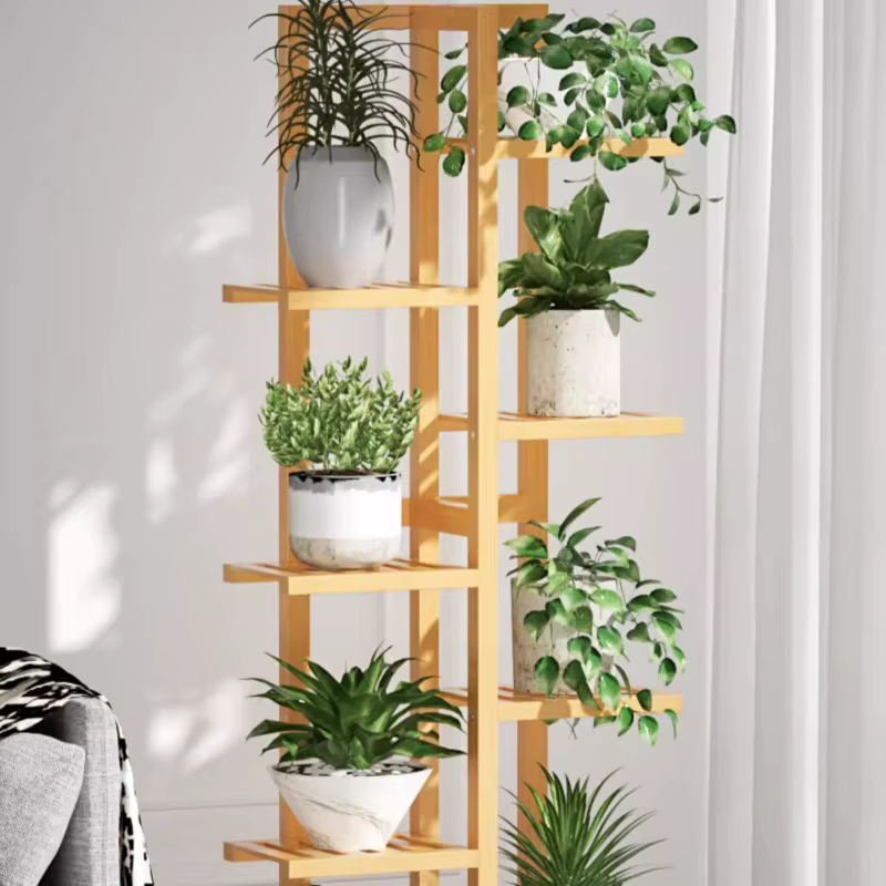 Étagère moderne en bois massif pour plantes de balcon, support d'intérieur multicouche pour Pot de fleurs, présentoir succulent pour salon