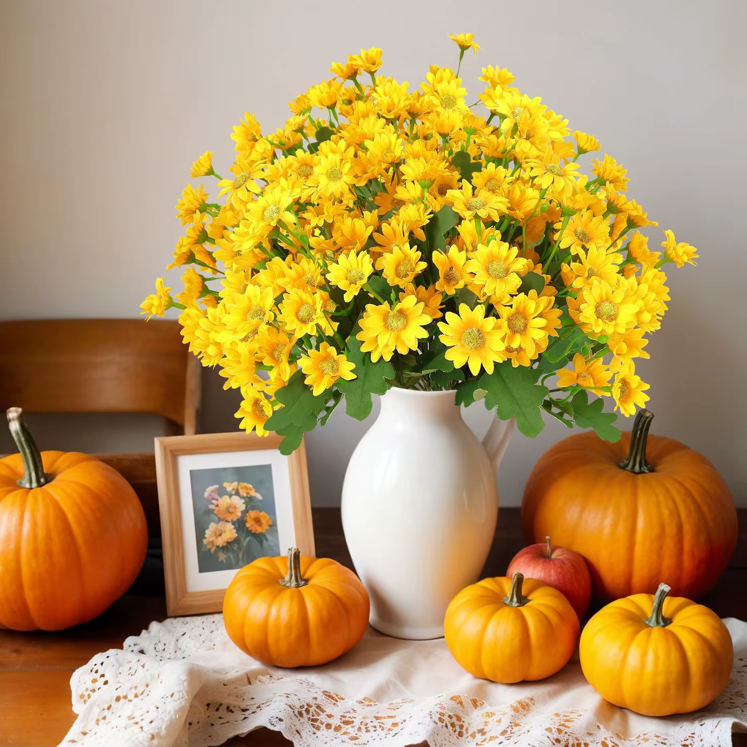 Fleur artificielle Soie Daisy De Noël Automne Décoration Vase Accueil table En Plein Air Jardin Mariage BRICOLAGE Mariée Bouquet Haute Qualité