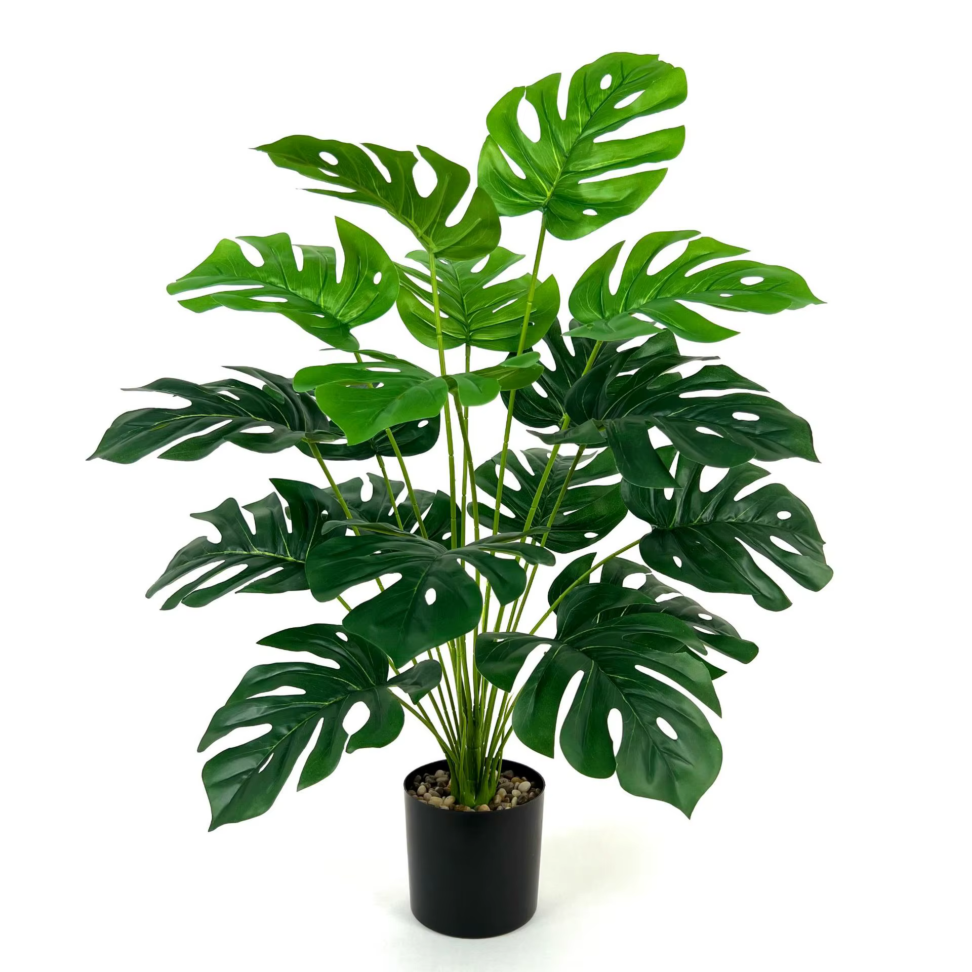 Simulation Monstera-Grande plante verte à 18 feuilles