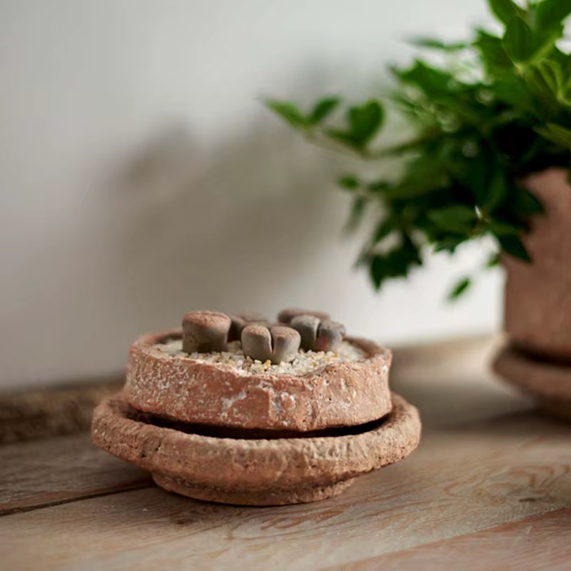 Petit pot de fleurs en céramique fait à la main