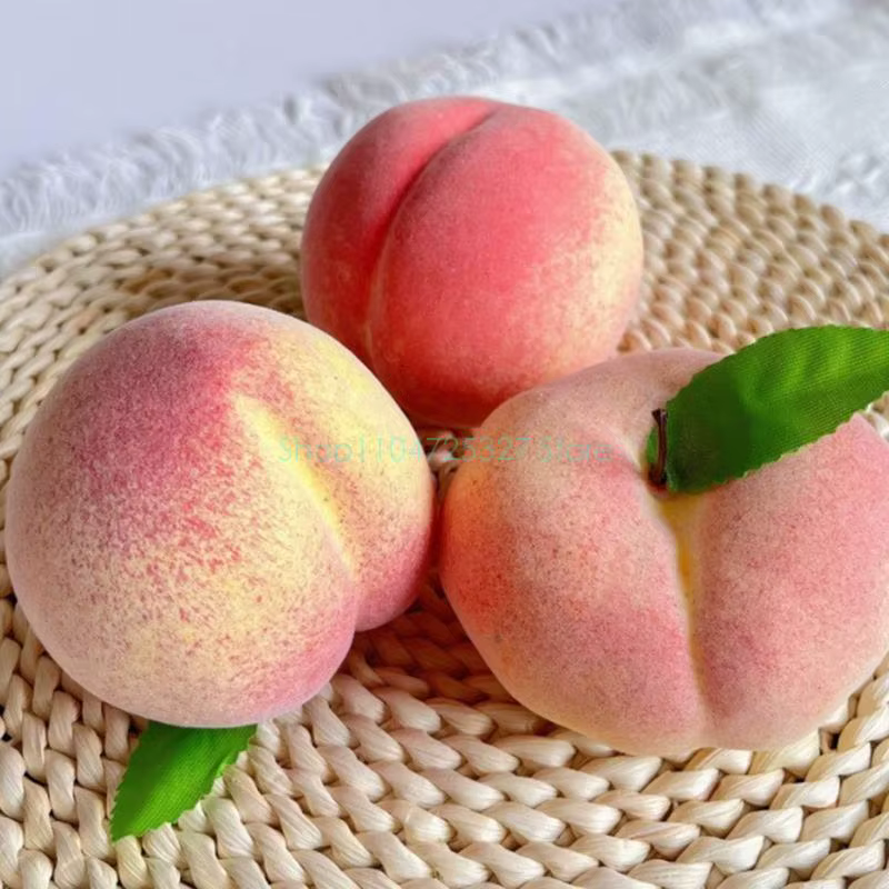 2pcs Fruits pêche aux pêches artificielles décoration domestique les centres table