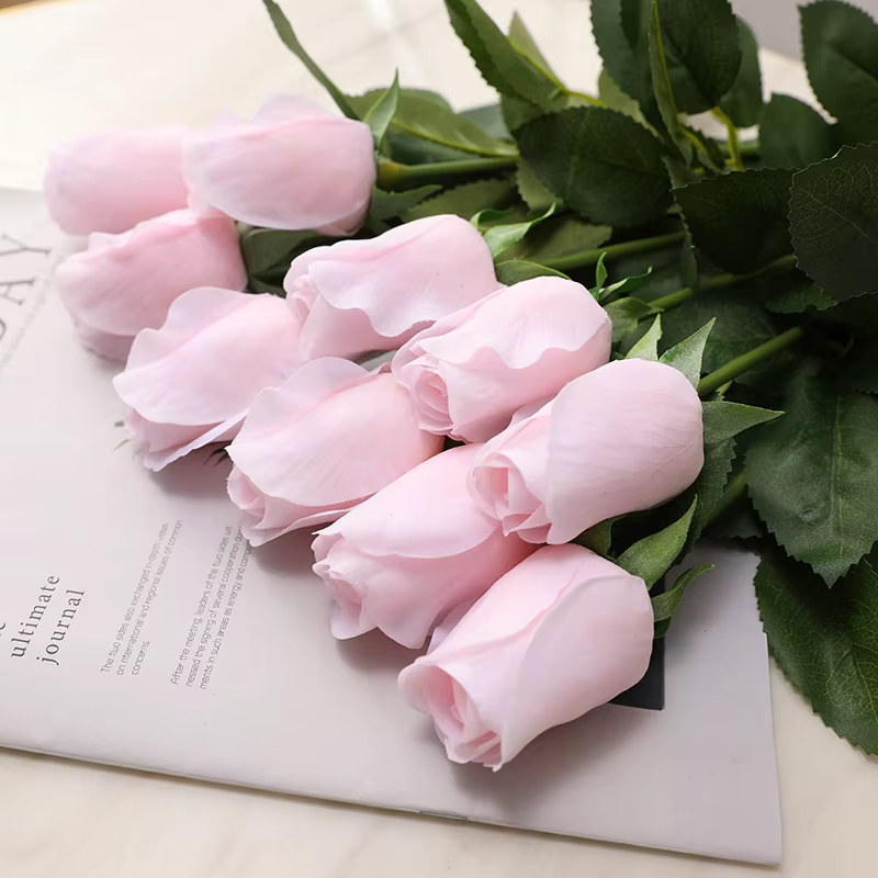 12/15 pièces de fleurs artificielles au toucher réel