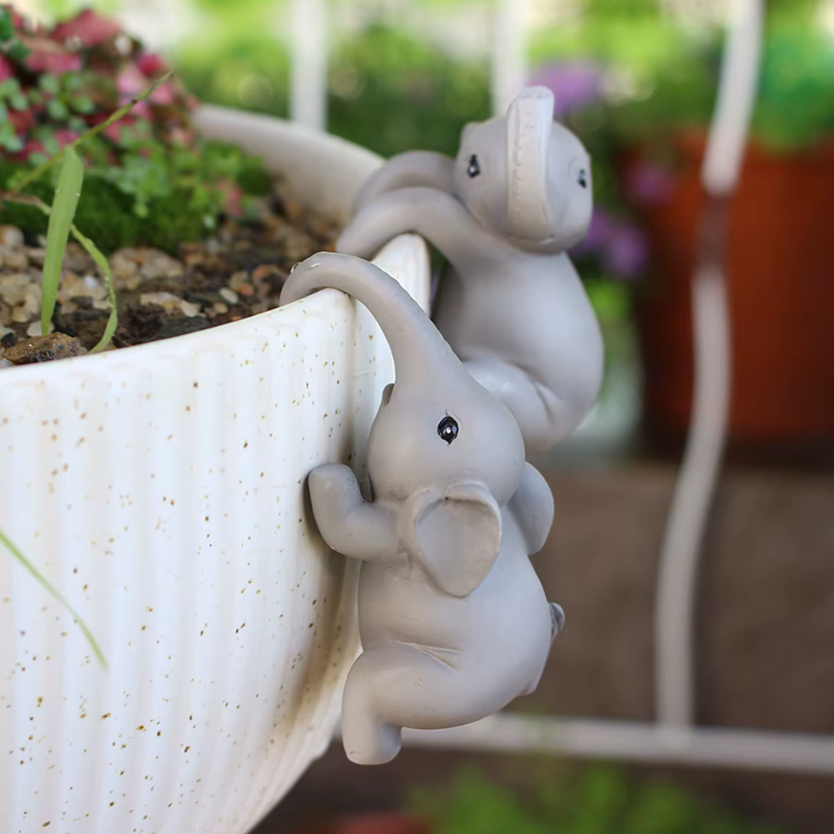 Pot de fleur d'éléphant créatif
