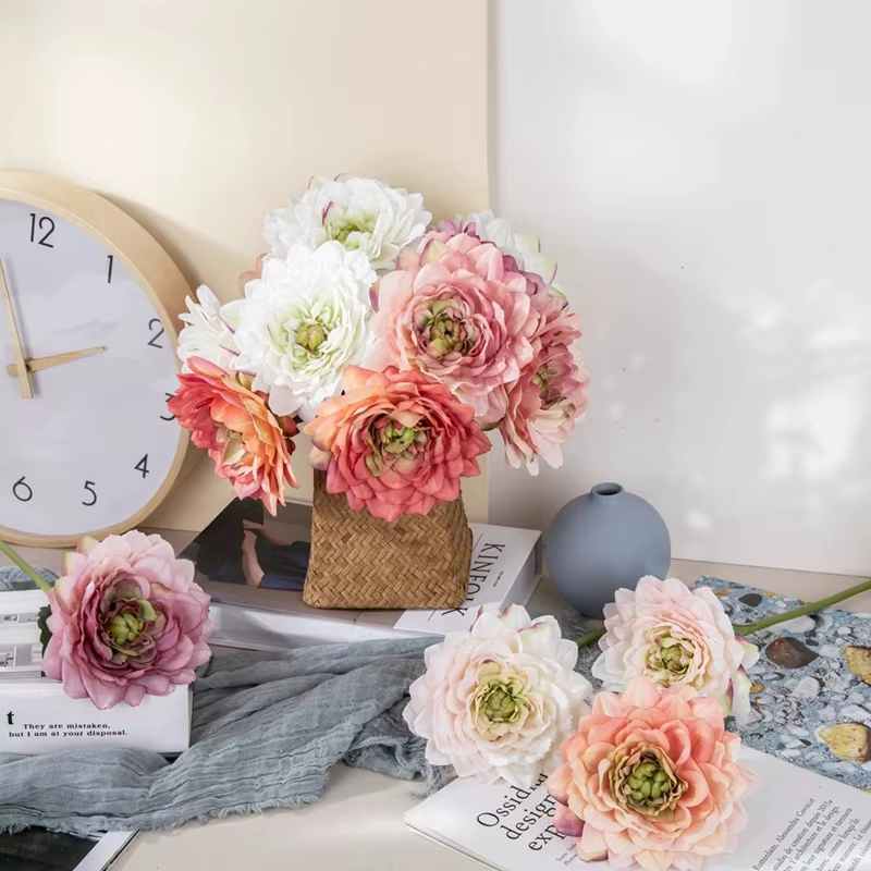 Dahlia – Bouquet de fleurs artificielles en soie