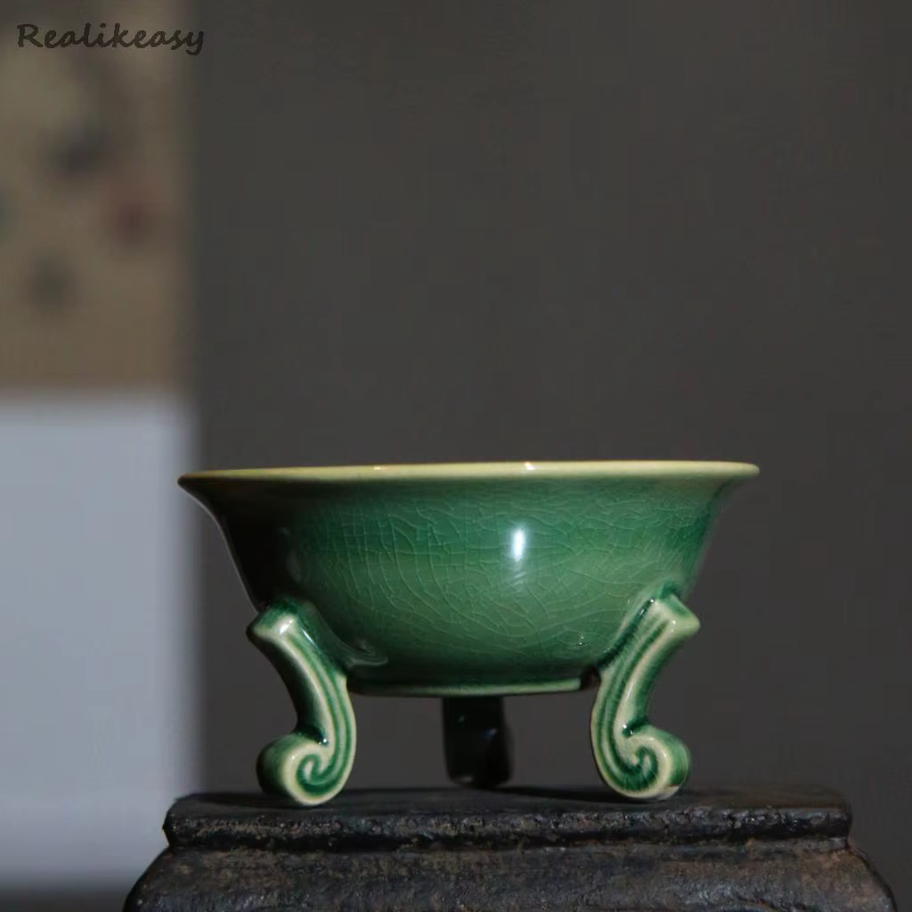 Pot de fleur de bonsaï en céramique avec trou