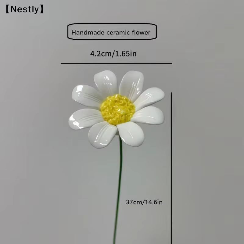 6/8/10 pièces de fleurs en céramique