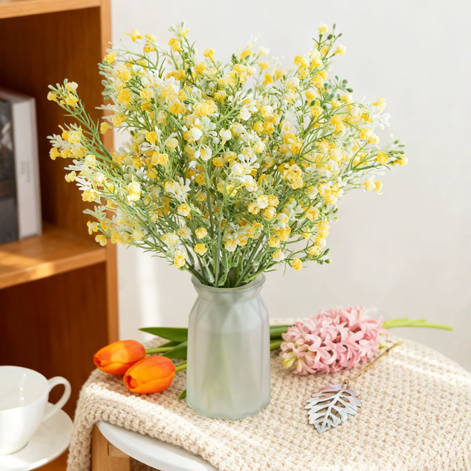 Fleur artificielle Gypsophile de haute qualité pour bouquet de mariée