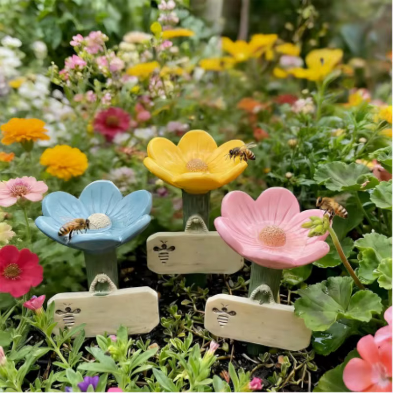 Stations d'arrosage en forme de fleur