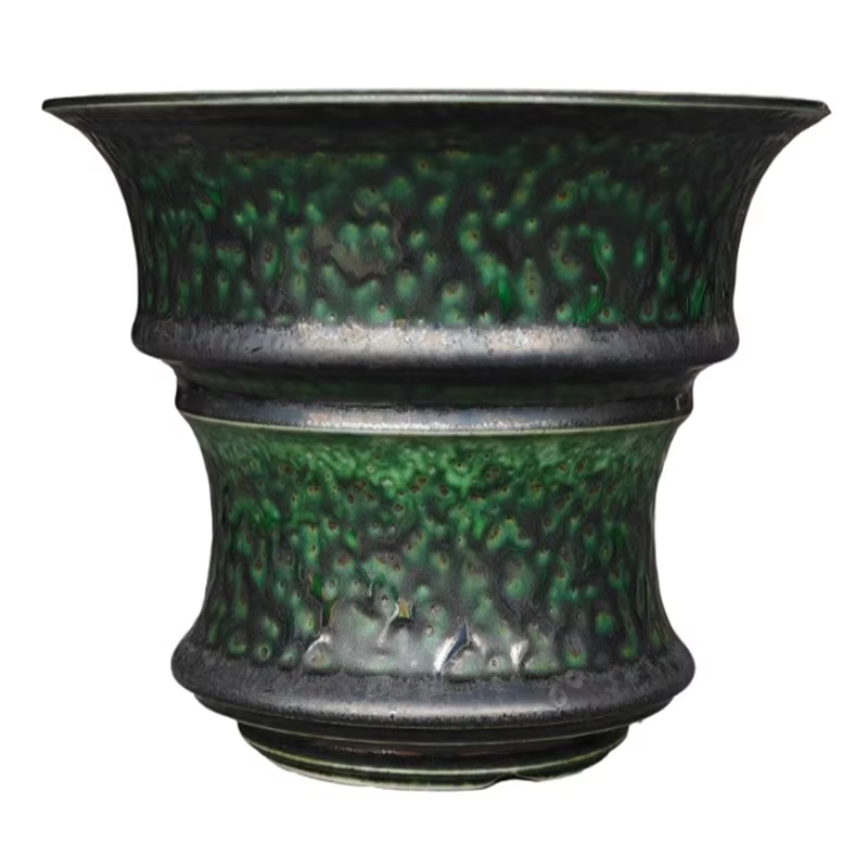  Pot en porcelaine vert algue pour plantes grimpantes