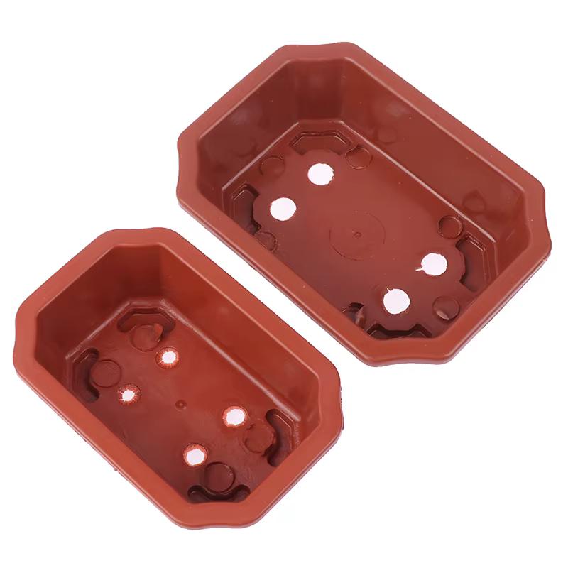 Pots de bonsaï Vintage en plastique