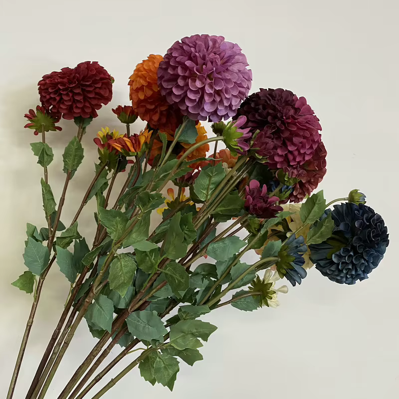 Plante verte artificielle florale en tissu givré