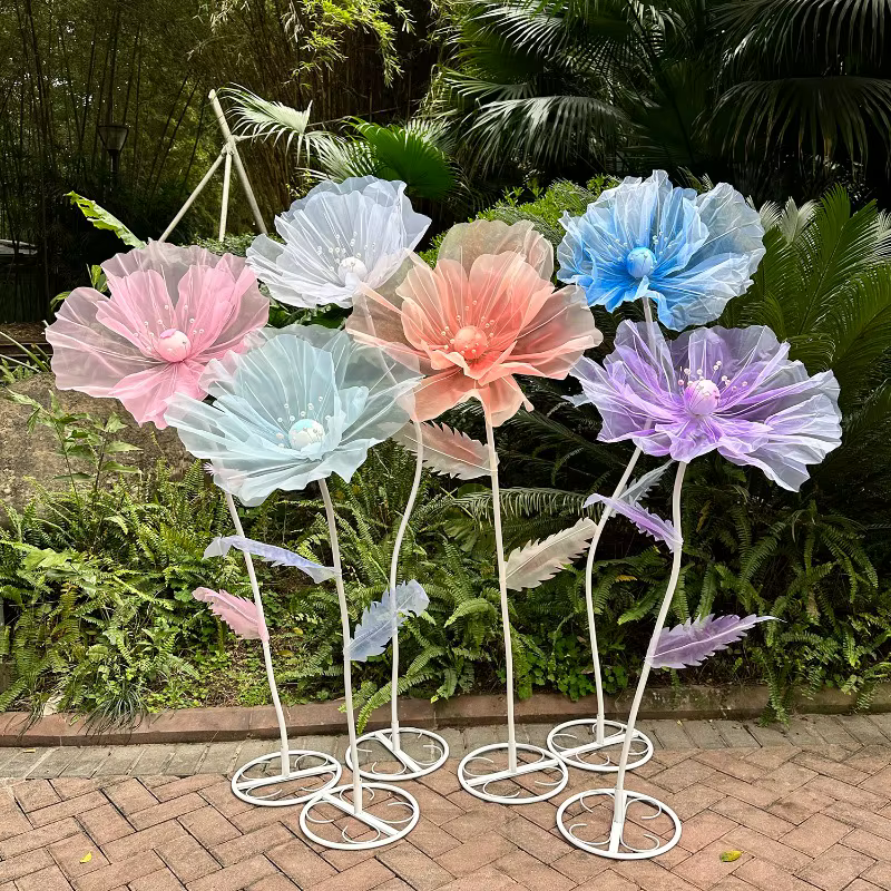 Grands fleurs artificielles en soie