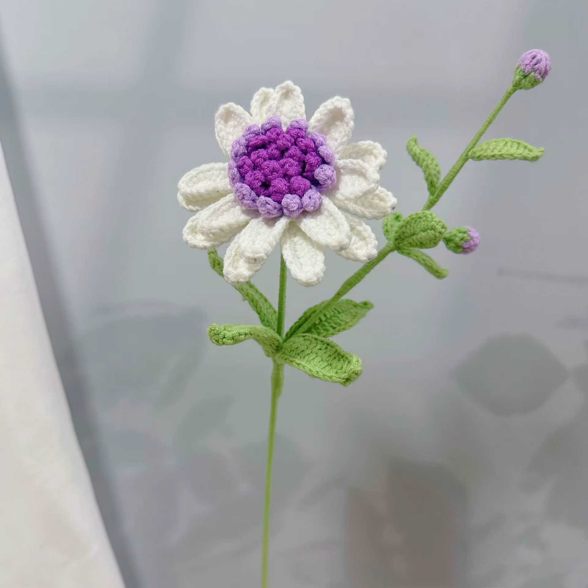 Bouquet de marguerites africaines au crochet fini