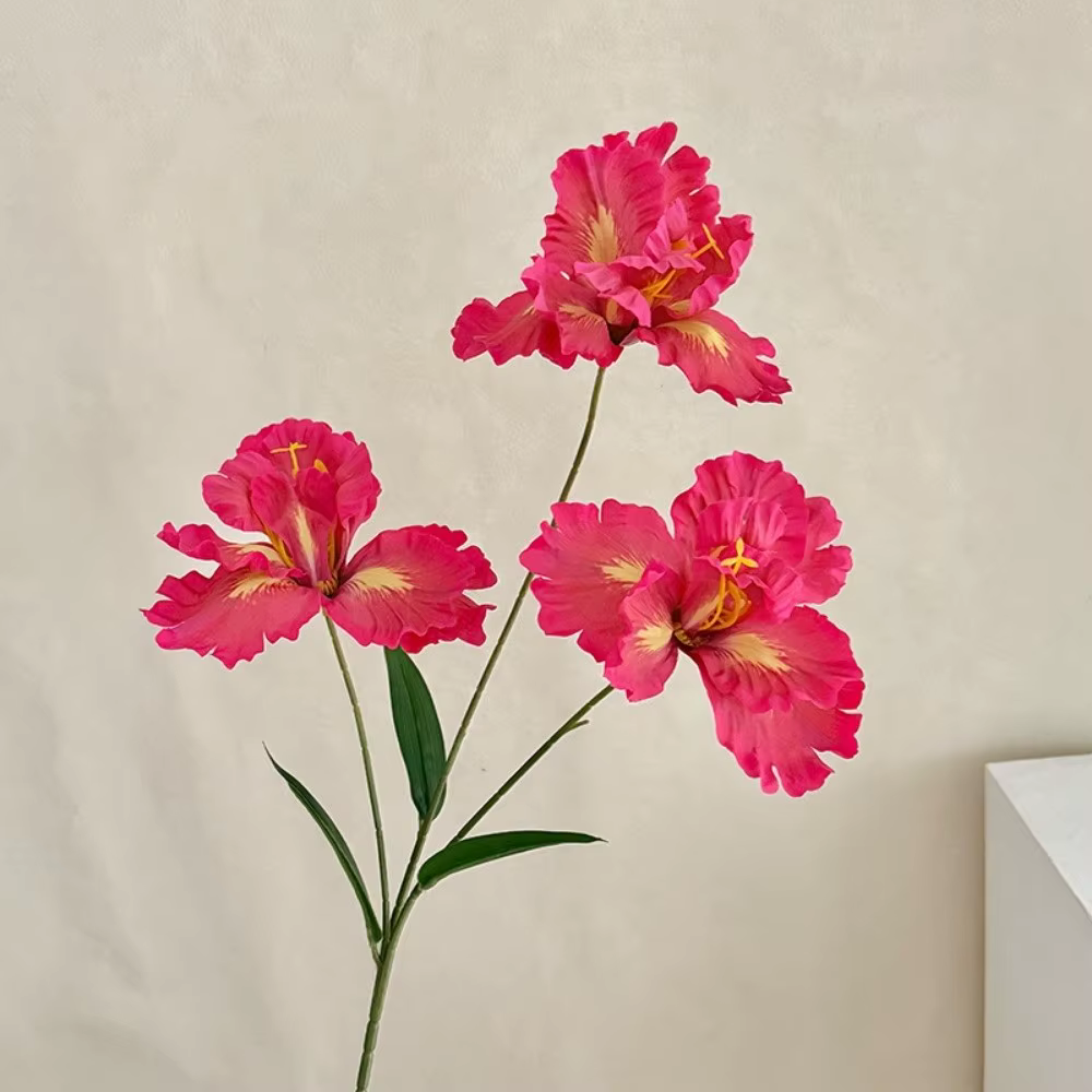 Nouveau bouquet de fleurs d'iris artificielles violettes