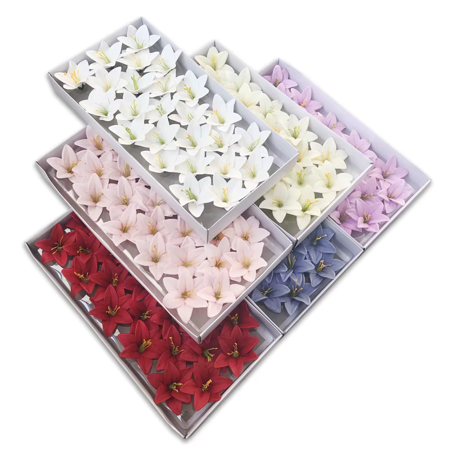 Bouquet de fleurs de lys artificielles parfumées
