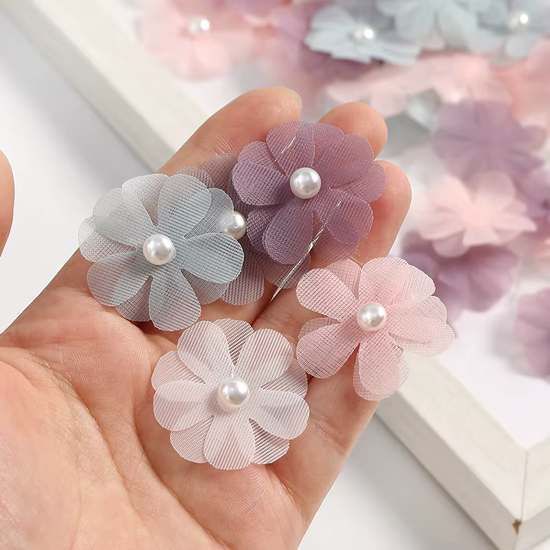 Fleurs artificielles en perles de 3CM