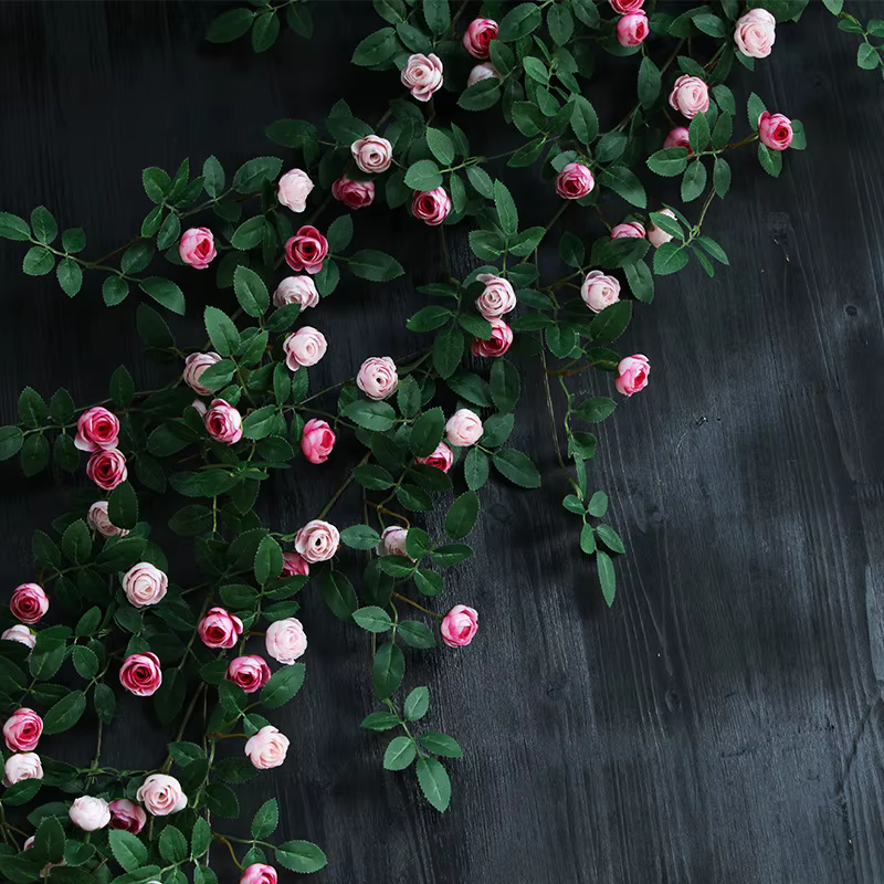 Fleurs artificielles en soie en forme de rose