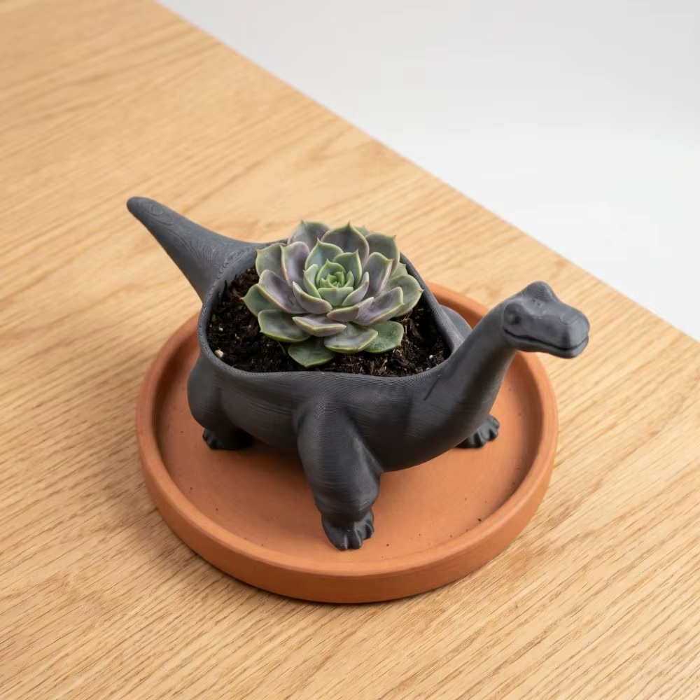 Pot de fleurs dinosaure imprimé en 3D multifonctionnel