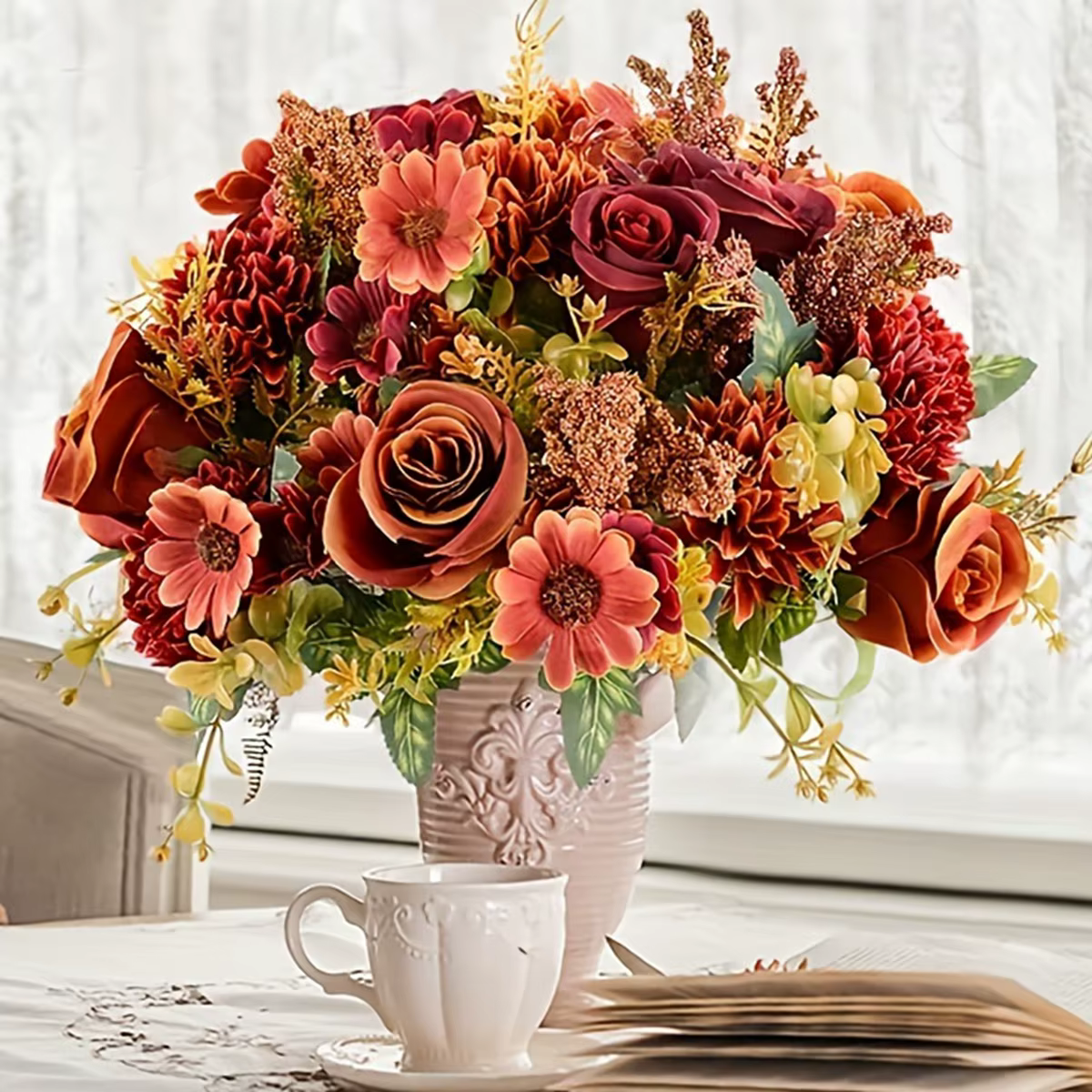 Bouquet de roses artificielles pour la saint-valentin