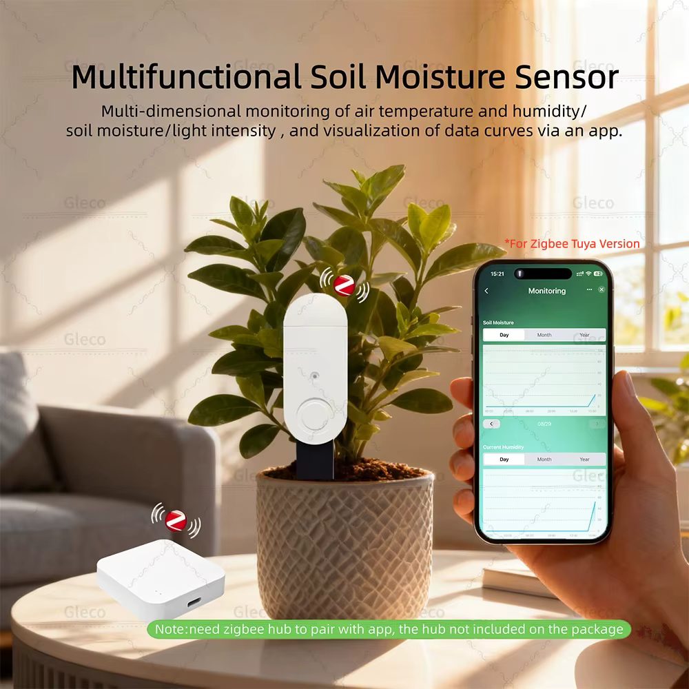 Testeur de sol Zigbee, capteur d'humidité