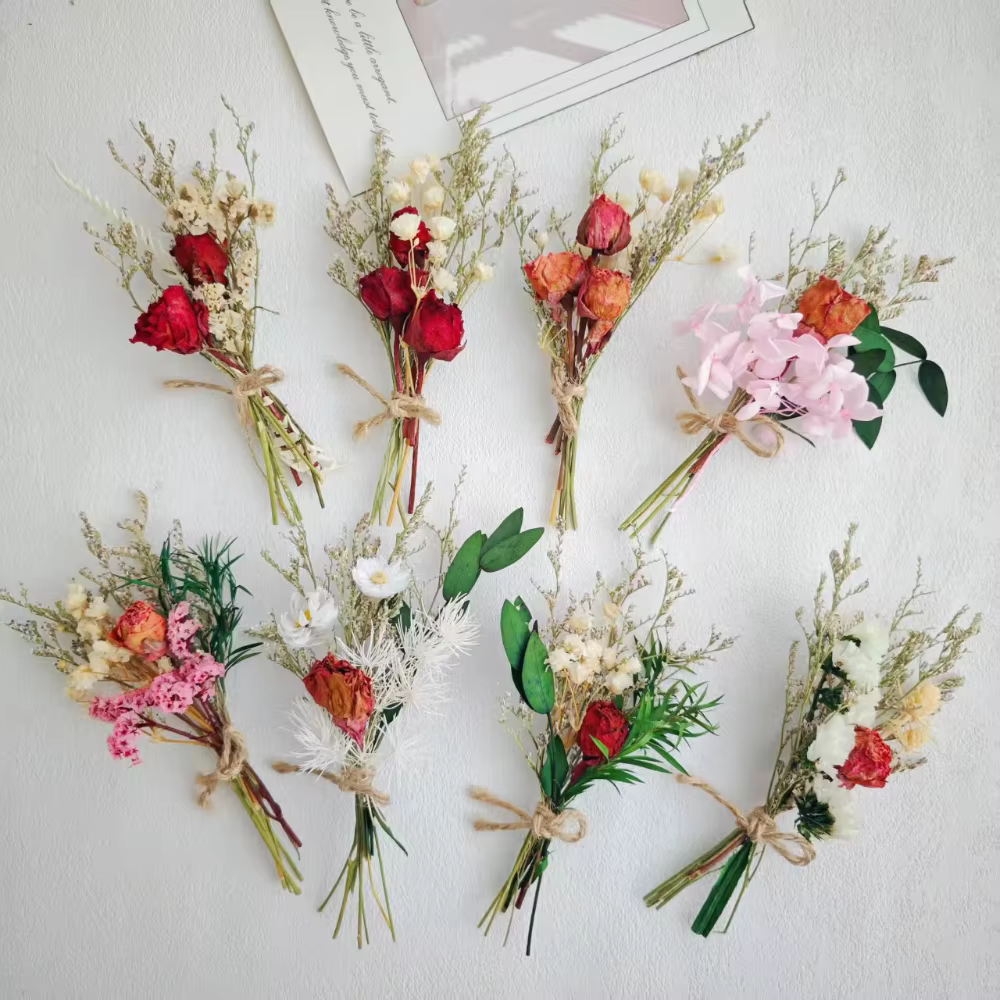 Fleurs éternelles, bouquet de fleurs séchées faciles à utiliser