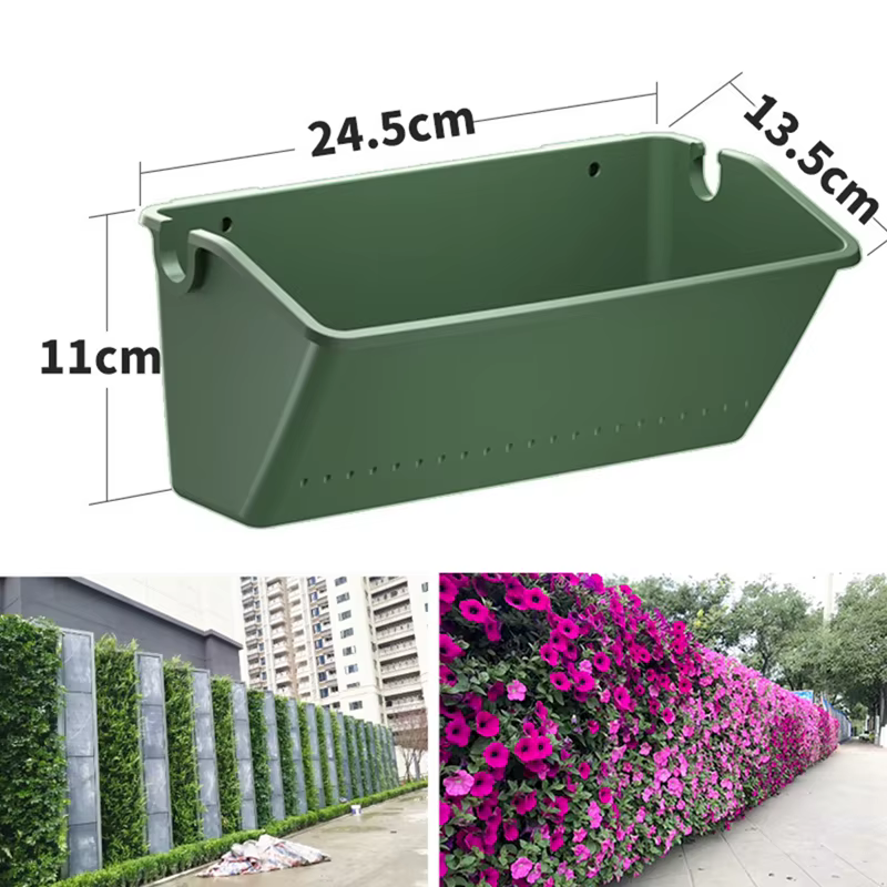 Contenant mural en plastique pour pot de fleur