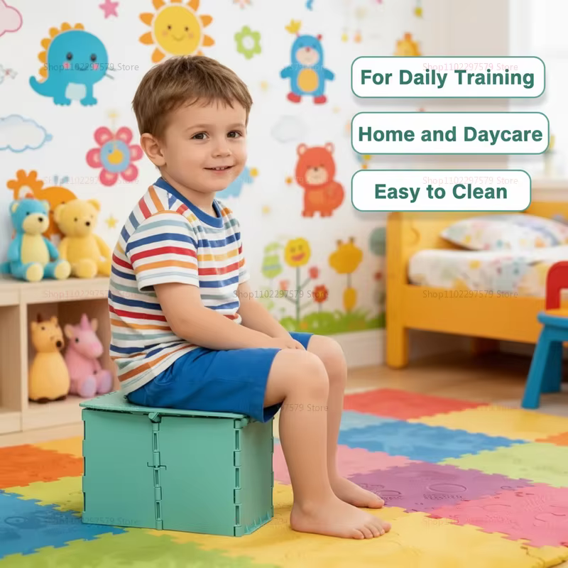 Pot de toilette pliable et portable pour tout-petit, siège de toilette léger pour bébé, pour voiture, urgence en extérieur, durable et portable