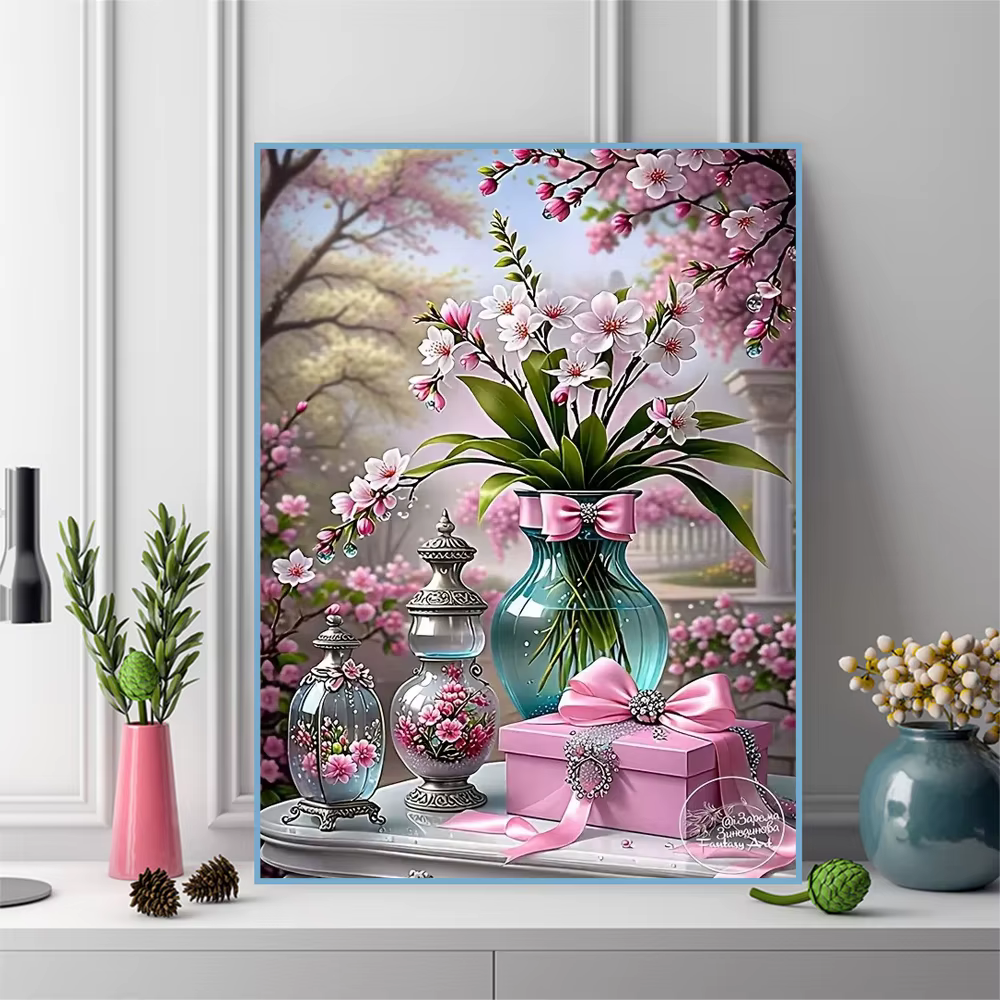 Momoart diamant peinture fleur Vase modèle pour adultes débutants