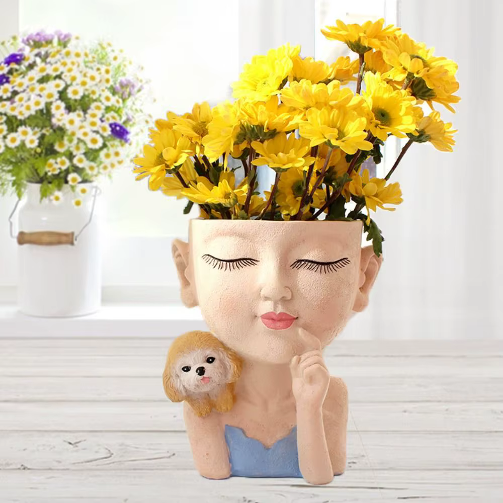 Pot de fleurs décoratif créatif pour filles