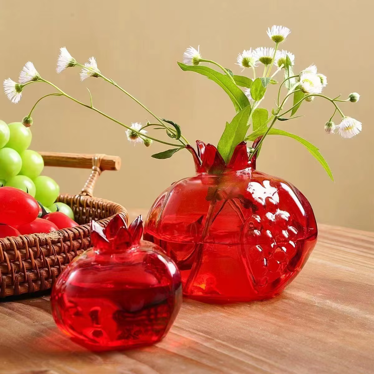 Vase à grenade créatif plante Terrarium hydroponique verre fleur séchée