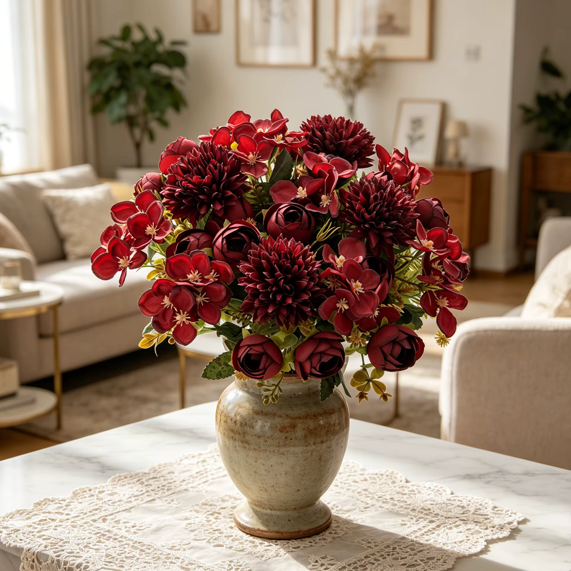 Bouquet de fleurs artificielles d'hortensia pour la maison, la table, le jardin, les fêtes, les mariages, les bouquets de mariée, la décoration DIY et les cadeaux