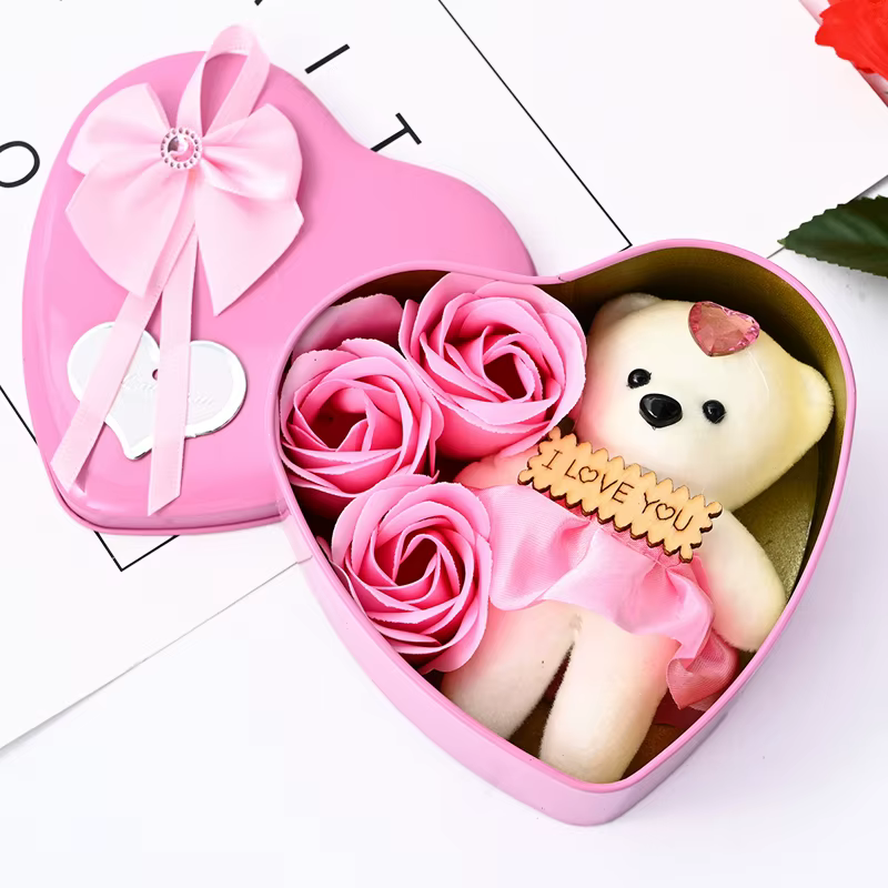 Bouquet de fleurs en forme de cœur pour la Saint-Valentin