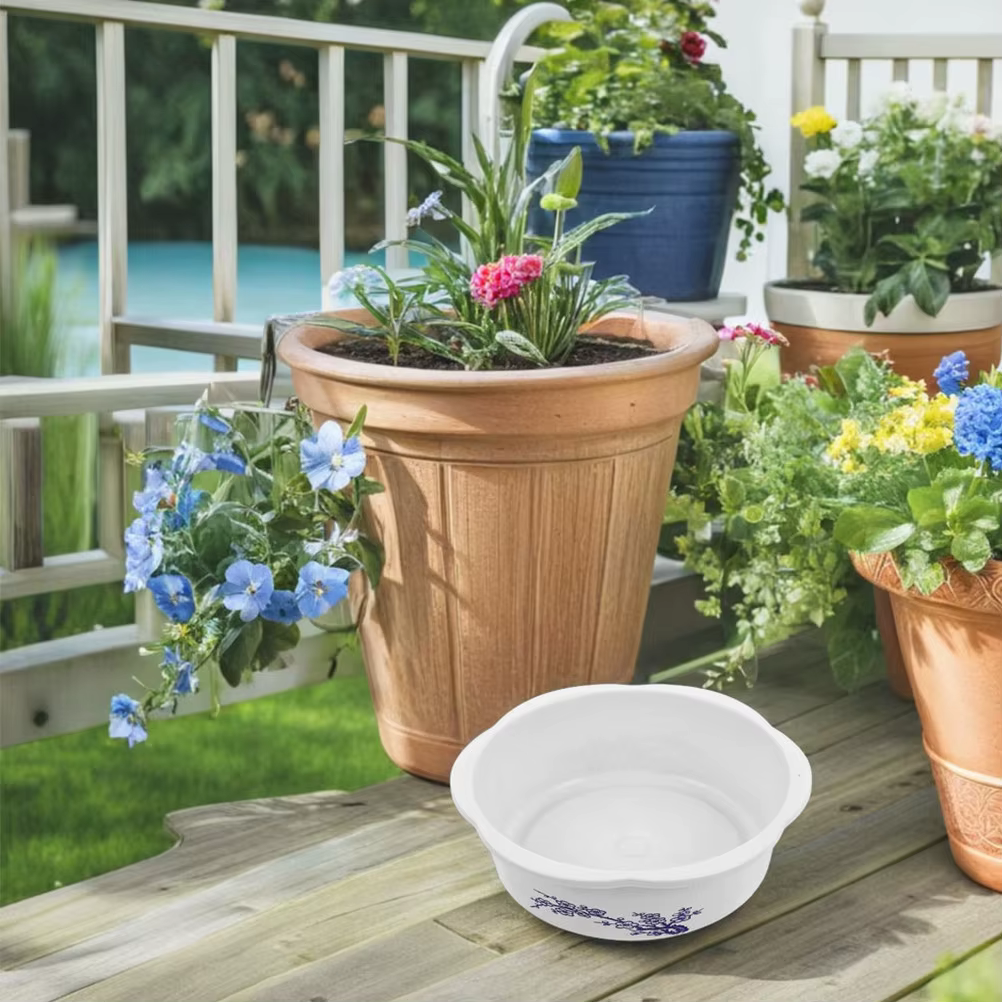 Lot de 4 pots de fleurs hydroponiques décoratifs ronds pour plantes aquatiques