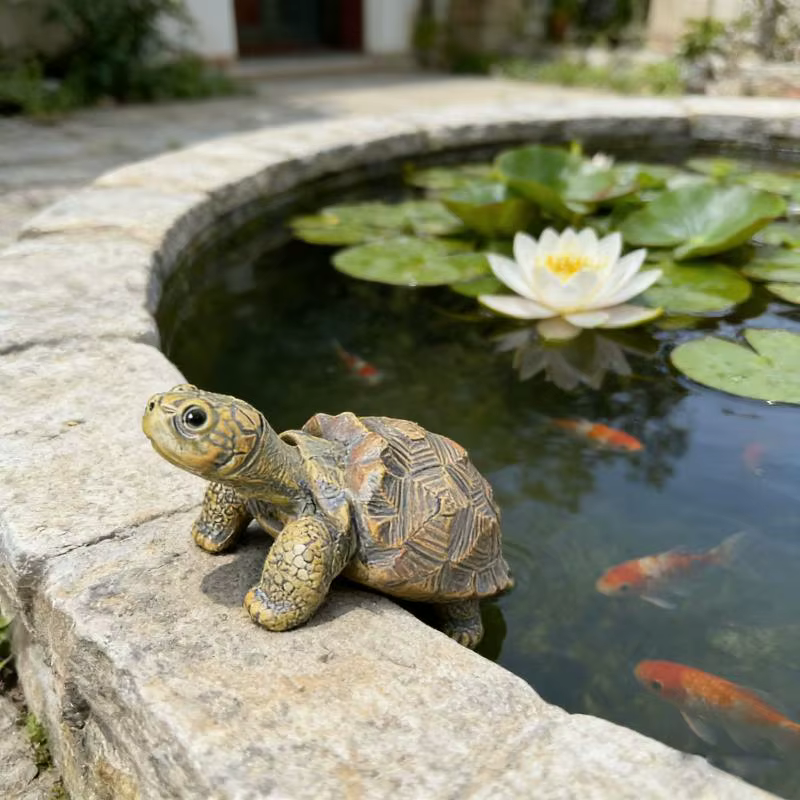 Support de pot de plante en forme de tortue