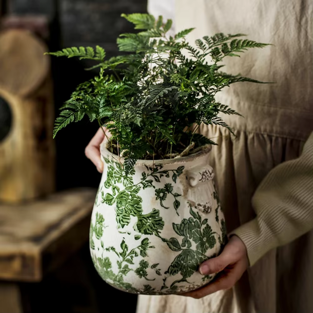 Pot de fleur en céramique Vintage