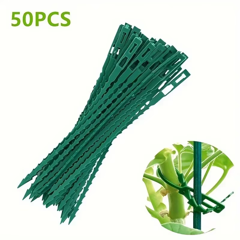 Attaches de câble réglables en plastique pour plantes