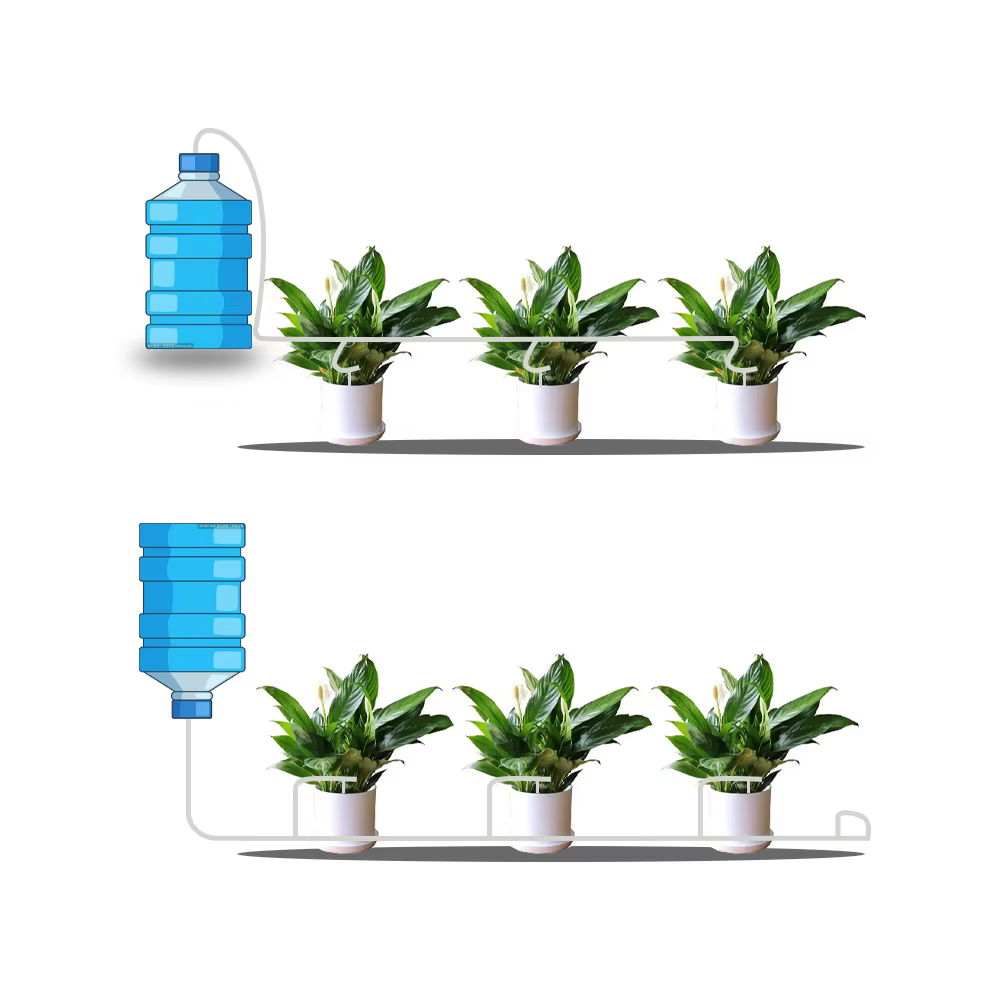 Kit d'irrigation goutte-à-goutte pour jardin avec vanne de régulation