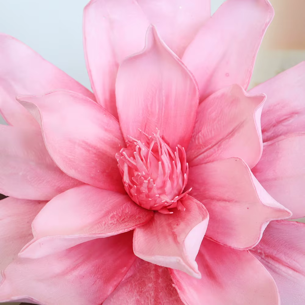 Grande fleur artificielle de magnolia PE rose