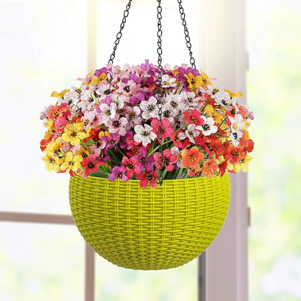 Fleurs artificielles en plastique sans décoloration