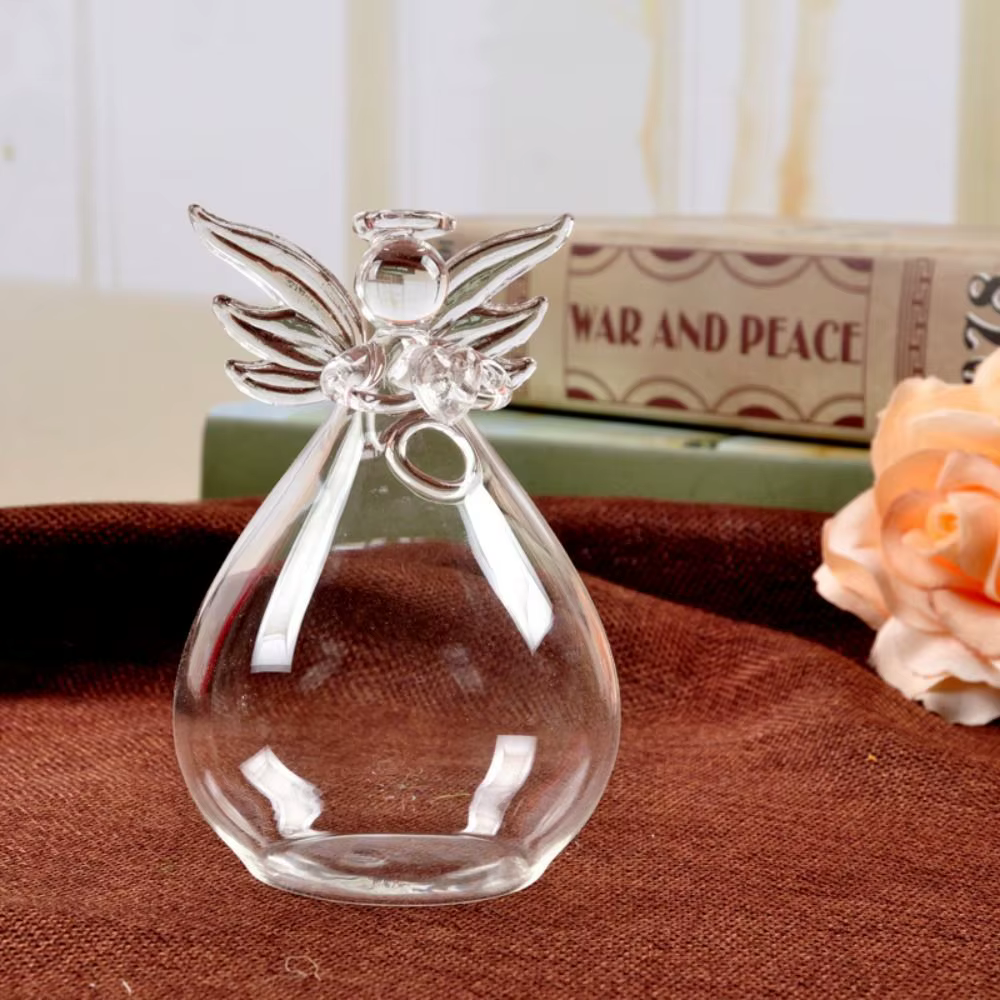 Vase d'ange Transparent en forme d'ange