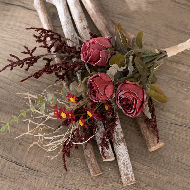 Bouquet de roses séchées de style français rétro