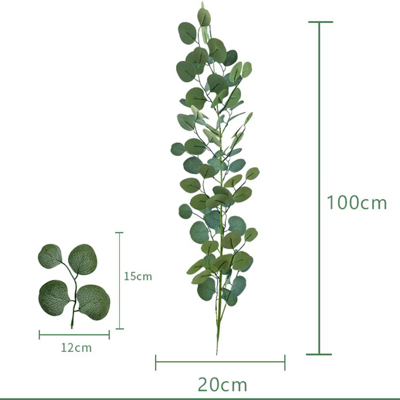 Bouquet de feuilles de fleurs en soie éternelles pour la décoration de la maison