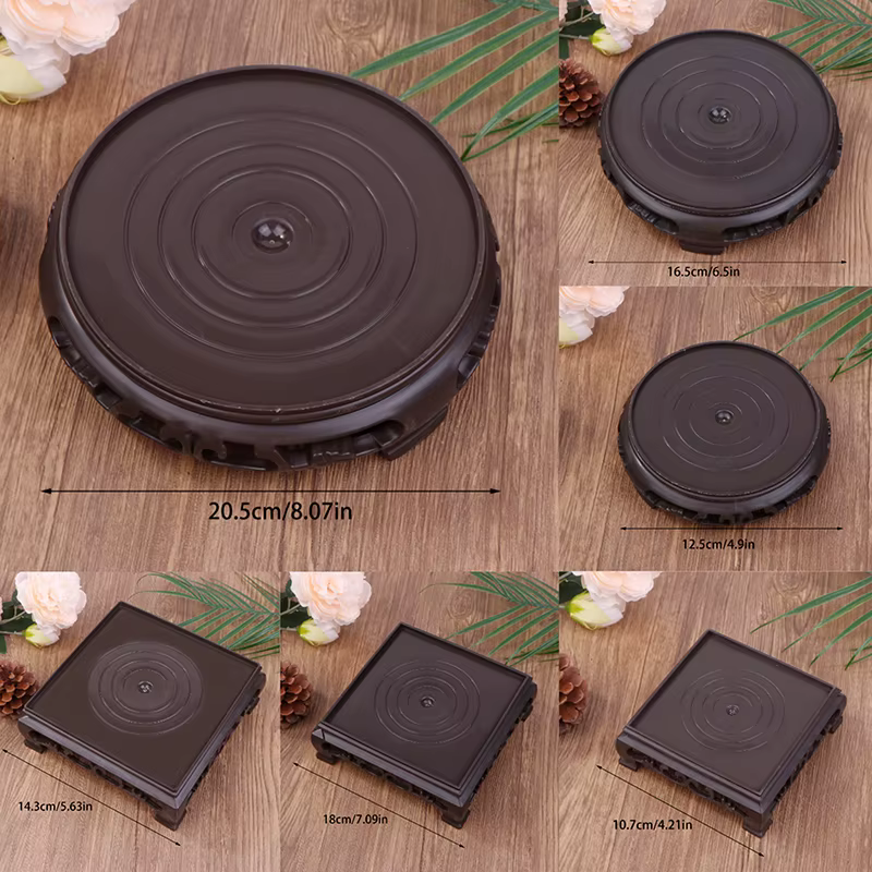 Porte-pot de fleurs rond et carré