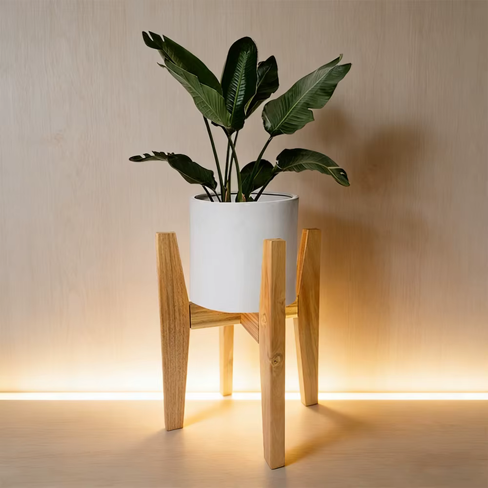 Support à fleurs en bois