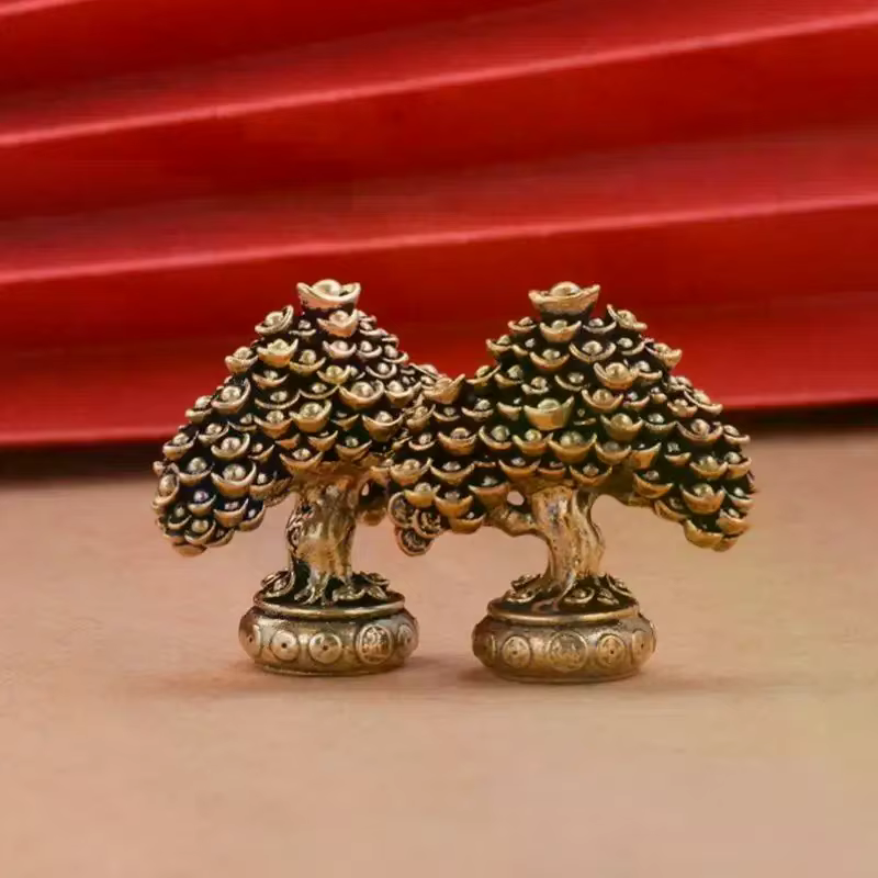 Ornements d'arbre de Fortune en laiton