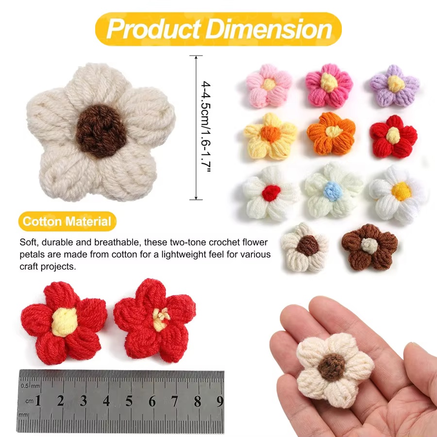Fleurs au Crochet faites à la main