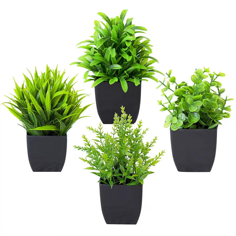 Plantes artificielles bonsaï vert en pot