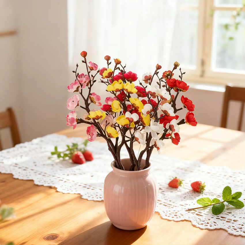Fleurs artificielles Prunier Pêche Branche