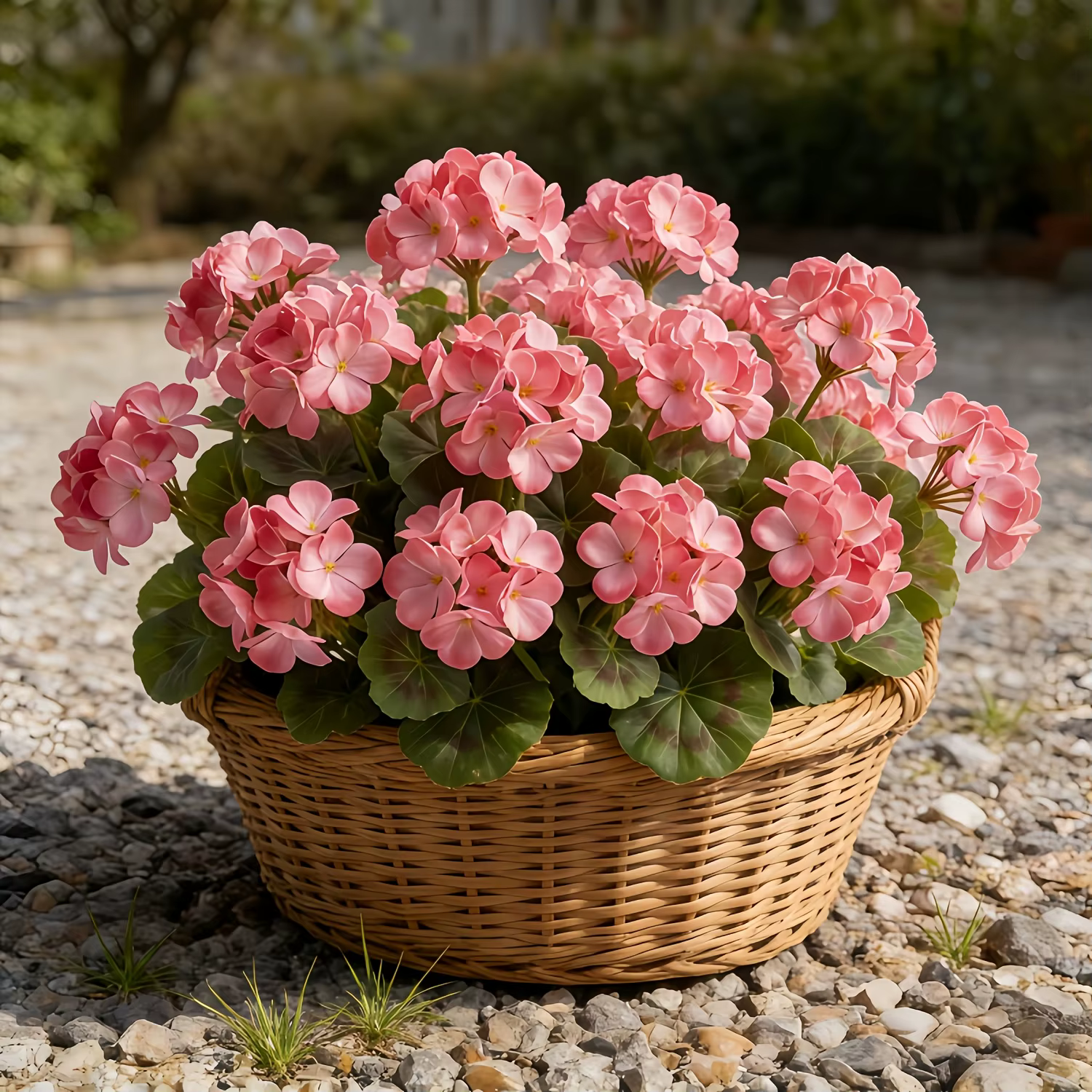 Bouquet de 3 Géraniums Artificiels pour la Décoration Intérieure
