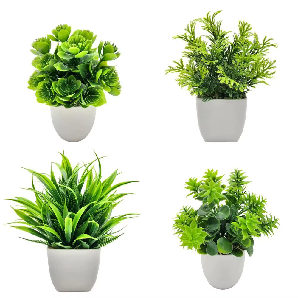 Mini Fausses Fleurs en Pot pour Décoration de Table